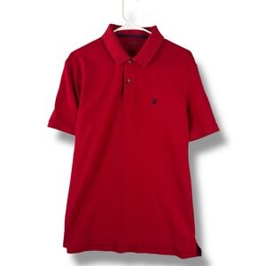 Izod Polo Shirt Mens L Large Short Sleeve Cotton Red Polo